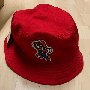Bright Red Mario Bucket Hat size XL. NWT.
